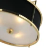 STANZA GOLD NERO M PENDING LAMP gold fixture black lampshade modern decorative.