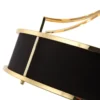 STANZA GOLD NERO M PENDING LAMP gold fixture black lampshade modern decorative.