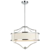 STESSO CROMO M PENDING LAMP silver fixture white lampshade modern exclusive