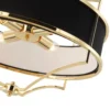 STESSO GOLD NERO M PENDING LAMP gold fitting black shade modern decorative.