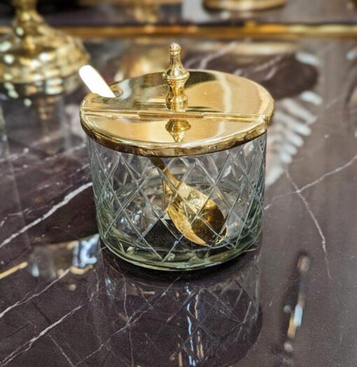 SUGGESTED SUGGESTER with gold spoon in nickel-glamour