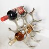 WINE RACK-silver-nickel-for-9-bottles-modern