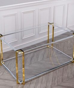 CARD TABLE-GOLD-SILVER-glass-top-glamour-style-D