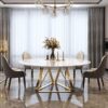 Upholstered chair-white-leather-black-back-gold-legs-glamour-style- 48x54x105