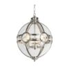 lamp-pendant-silver ball stainless steel-glass ideal for glamour style interiors