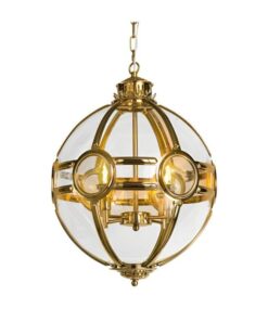 gold stainless steel glass ball pendant lamp ideal for glamour style interiors