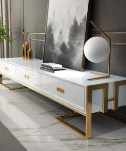 white glamour rtv cabinet