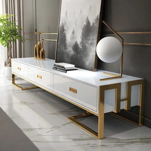 white glamour rtv cabinet