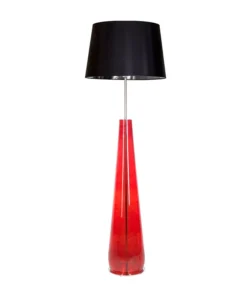 FLOOR LAMP-4concepts-Berlin-Red-50-40×35-cm-Beautiful-Black-Abase-Red-Base