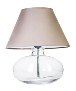 4concepts Bergen Table Lamp Transparent Glamour Grey Lampshade