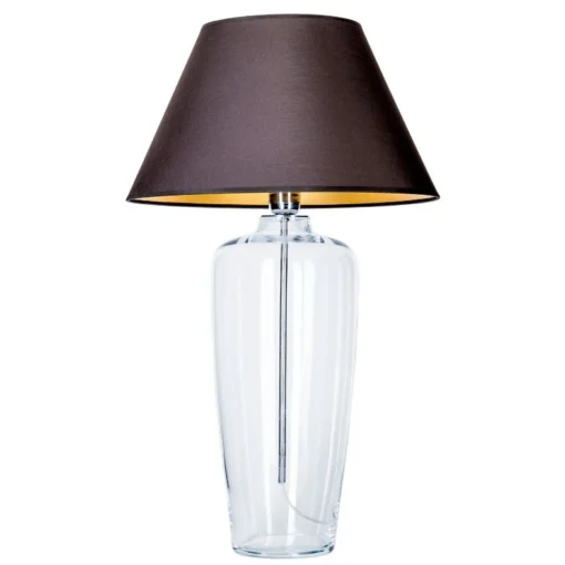 4concepts Bilbao Table Lamp Transparent Glamour Black Lampshade