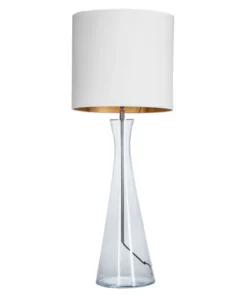 TABLE LAMPA-4concepts-Chianti-Transparent-36×34-cm-Beautiful-glass-base-white-abasement