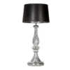 4concepts Louvre Table Lamp Transparent Black Glamour Black Silver Lampshade