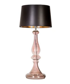 4concepts Louvre Table Lamp Transparent Copper Glamour Black Copper Lampshade