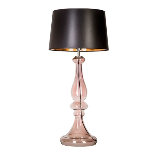 4concepts Louvre Table Lamp Transparent Copper Glamour Black Copper Lampshade