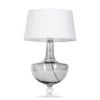 4concepts Oxford table lamp Transparent Black White Glass lampshade