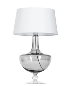 4concepts Oxford table lamp Transparent Black White Glass lampshade