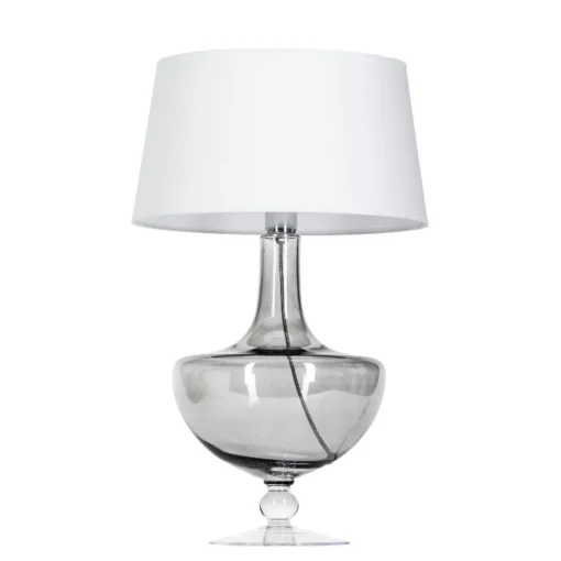 4concepts Oxford table lamp Transparent Black White Glass lampshade