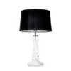 4concepts Petit Trianon Transparent Black and White Glass Lampshade Table Lamp.