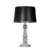 4concepts Petit Trianon Table Lamp Transparent Black Silver Glass Lampshade