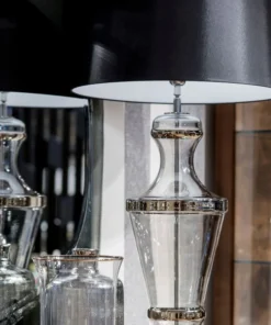 4concepts Roma Platinum Glass Table Lamp