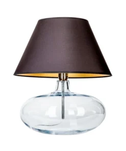 4concepts Stockholm Table Lamp Transparent Glamour Black Lampshade