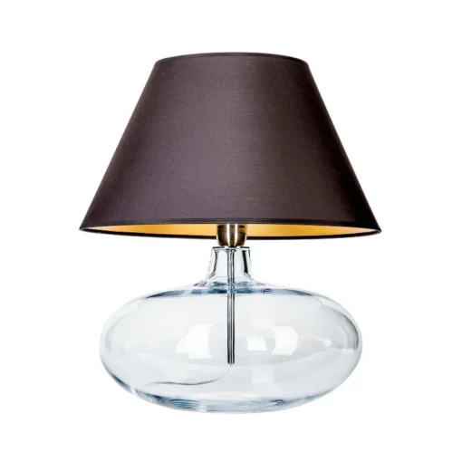 4concepts Stockholm Table Lamp Transparent Glamour Black Lampshade