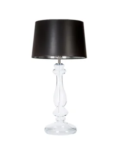 4concepts Versailles Table Lamp Transparent Black and Silver Lampshade Exclusive.