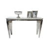 CONSOLA silver, elegant, rectangular, marble top, stylish, solid