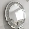 Mirror in crystal frame 90 cm, glamour