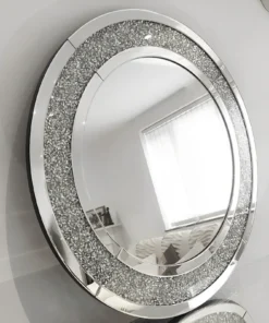 Mirror in crystal frame 90 cm, glamour