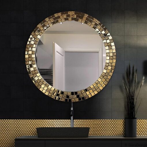 Mirror-Wall-Mirror-Aurea-Gold-Round-Sophisticated-Beautiful