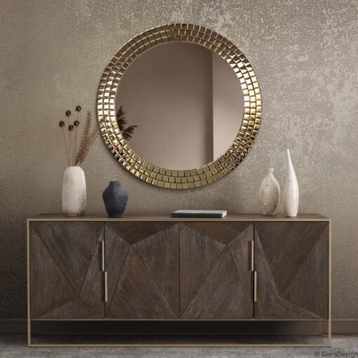 Mirror-Wall-Mirror-Aurora-Gold-Round-Glamour-Do Hallway