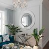 Mirror-Wall-Mounted-Elegance-White-Round-Silver-Mosaic-Decorative