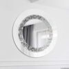 Mirror-Wall-Mounted-Glamour-White-Round-Luxury-Silver-Mosaic