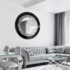 Mirror-Wall-Mirror-Glamour-Black-Round-Elegant-Modern