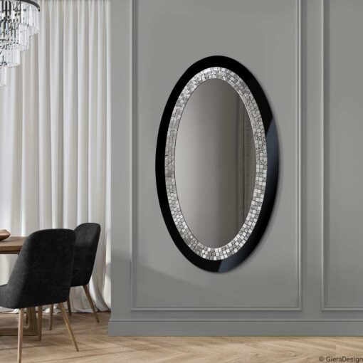 Mirror-Wall-Glamour-Oval-Ornamental-Frame-Black-Elegant