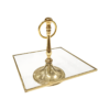 PATERA single, square, gold trim, glass, glamour