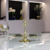 PATERA single, square, gold trim, glass, beautiful