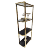 GOLDen stainless steel bookcase, tempered glass shelves, Large, glamour