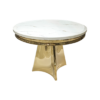 GOLD TABLE, unique modern base shape, marble top, glamour, exclusive