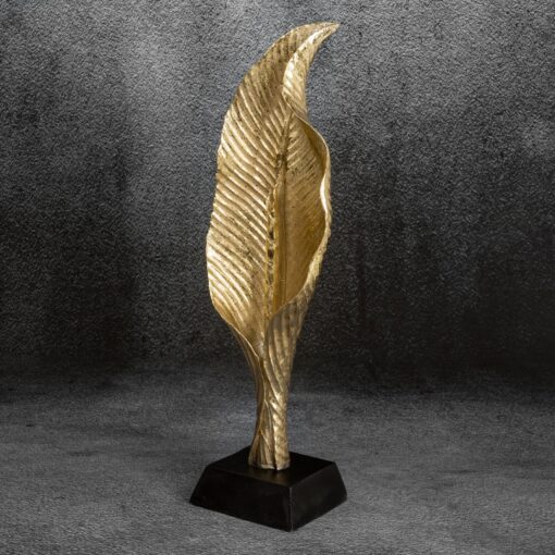 ELIOT gold leaf-shaped figurine, glamour style