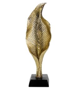 ELIOT gold leaf-shaped figurine, glamour style, decorative