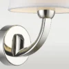 Atlanta SHINKIT nickel-plated finish, white lampshade, classic style, elegant