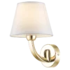 Atlanta SHINKIT gold finish, white lampshade, classic style, beautiful