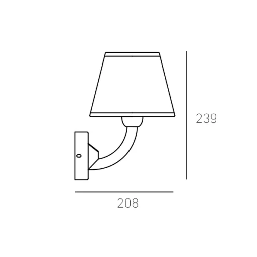Atlanta SHINKIT gold finish, white lampshade, classic style, dimensions
