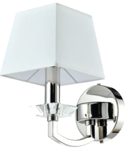 KINKIT Dubai nickel plated finish, crystal detail, white lampshade, glamour style, beautiful