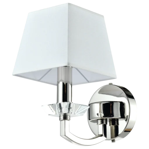 KINKIT Dubai nickel plated finish, crystal detail, white lampshade, glamour style, beautiful