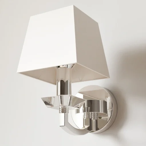 KINKIT Dubai nickel finish, crystal detail, white lampshade, glamour style, unique