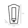 Dublin KINKIT black housing, gold detail, milky lampshade in classic style, dimensions